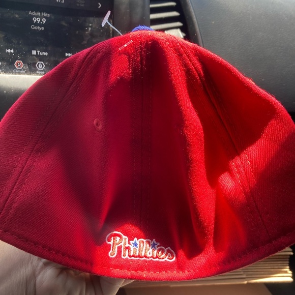 Philadelphia Phillies New Era 39thirty Red Medium-Large Fitted Hat - Picture 4 of 8